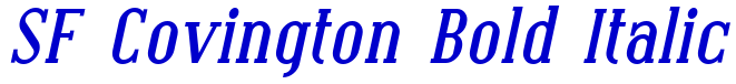 SF Covington Bold Italic шрифт